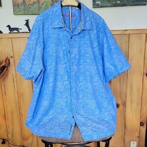 Robert Graham Blue Casual Button Down Shirt